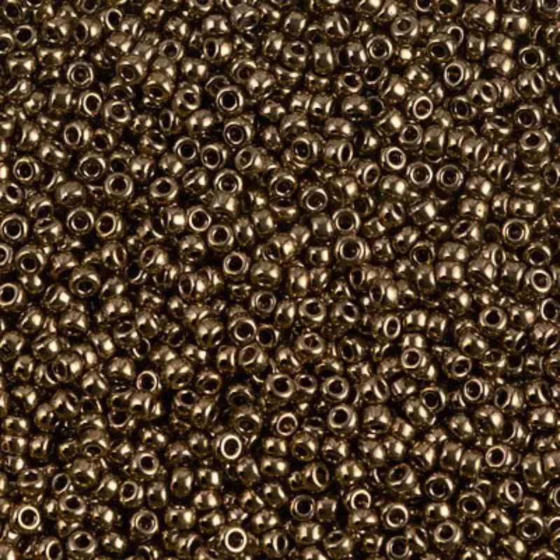 Miyuki 11/0 Seed Beads, 11-0457, Dark Bronze, 10g - The Argus Collection