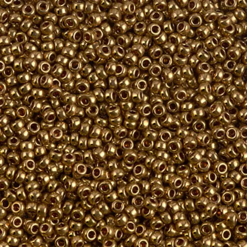 Miyuki 11/0 Seed Beads, 11-0457L, Metallic Light Bronze, 10g - The Argus Collection