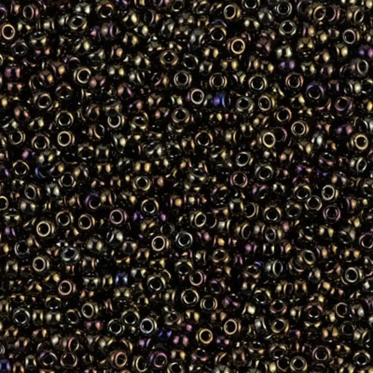 Miyuki 11/0 Seed Beads, 11-0458, Metallic Brown Iris, 10g - The Argus Collection