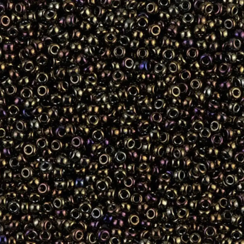 Miyuki 11/0 Seed Beads, 11-0458, Metallic Brown Iris, 10g - The Argus Collection