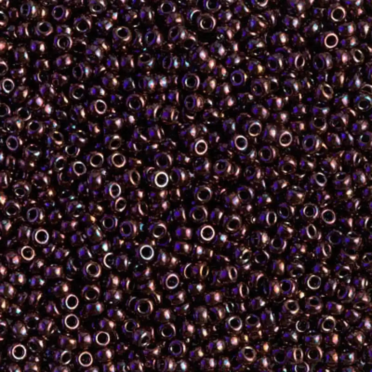 Miyuki 11/0 Seed Beads, 11-0460, Metallic Dark Raspberry, 10g - The Argus Collection