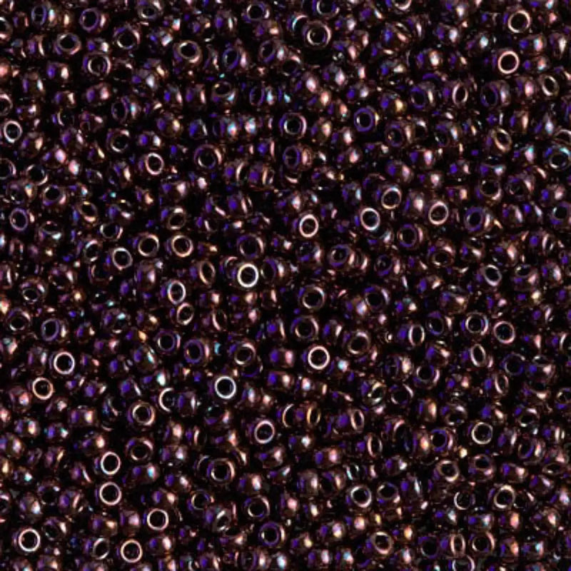 Miyuki 11/0 Seed Beads, 11-0460, Metallic Dark Raspberry, 10g - The Argus Collection
