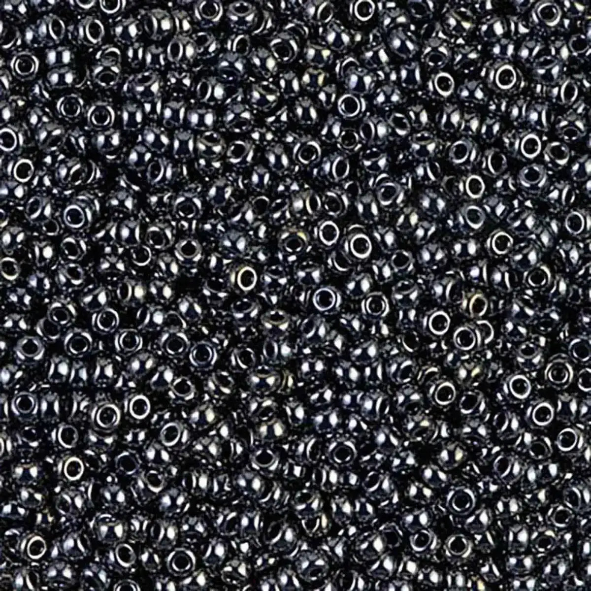 Miyuki 11/0 Seed Beads, 11-0464, Light Gunmetal, 10g - The Argus Collection