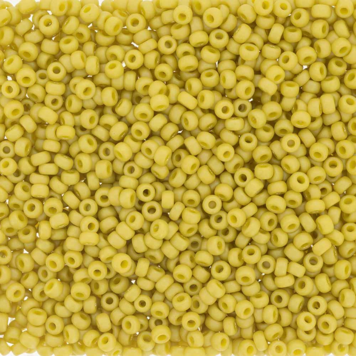 Miyuki 11/0 Seed Beads, 11-4692, Frosted Opaque Glazed Rainbow Yellow, 10g