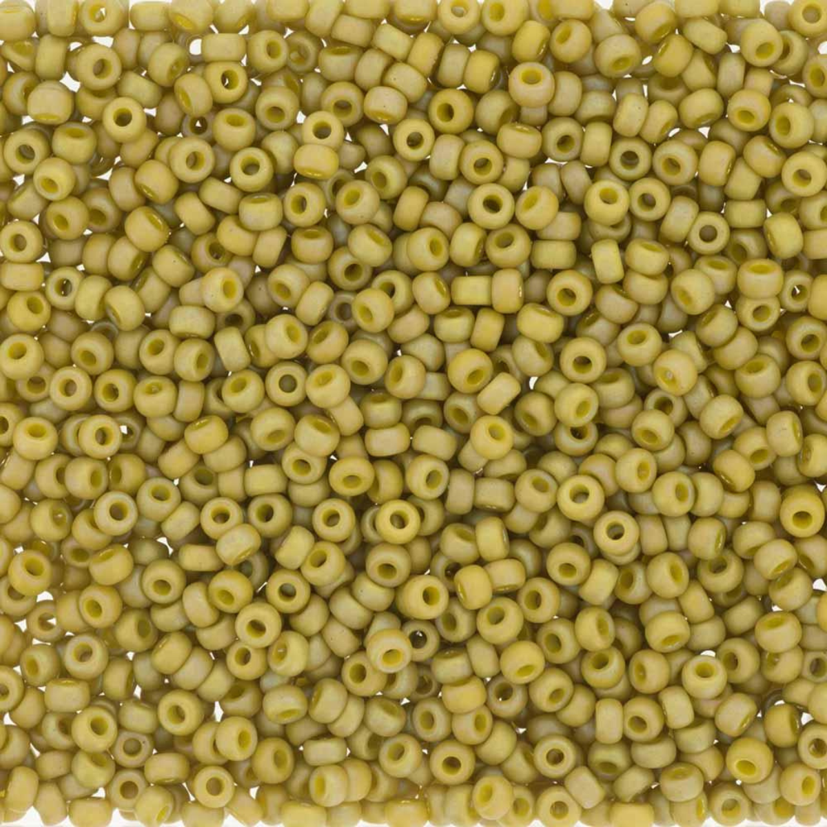 Miyuki 11/0 Seed Beads, 11-4693, Frosted Opaque Glazed Rainbow Pistachio, 10g