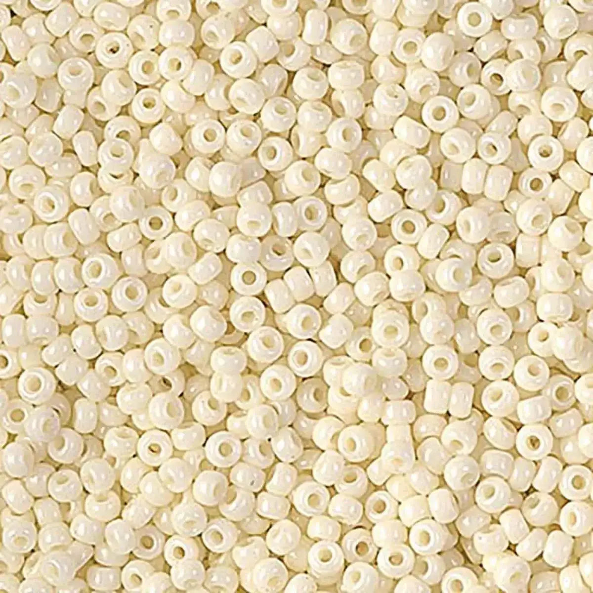 Miyuki 11/0 Seed Beads, 11-0491, Ivory Pearl Ceylon, 10g - The Argus Collection