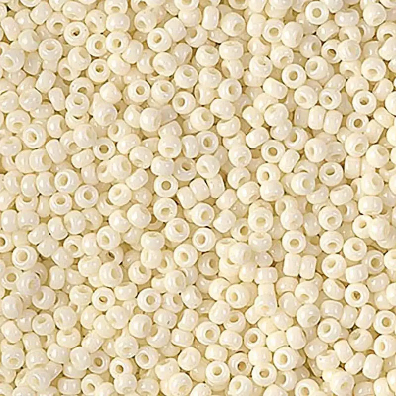 Miyuki 11/0 Seed Beads, 11-0491, Ivory Pearl Ceylon, 10g - The Argus Collection