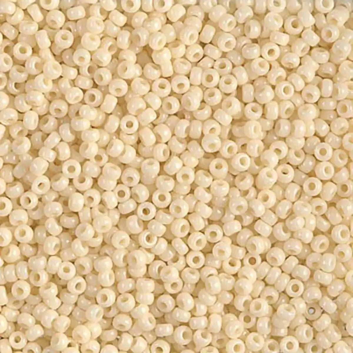 Miyuki 11/0 Seed Beads, 11-0492, Opaque Dark Cream, 10g - The Argus Collection