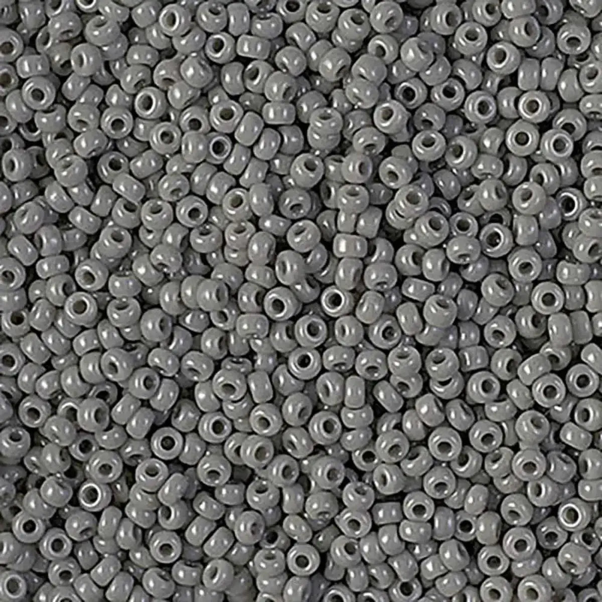 Miyuki 11/0 Seed Beads, 11-0499, Opaque Falcon Grey, 10g - The Argus Collection
