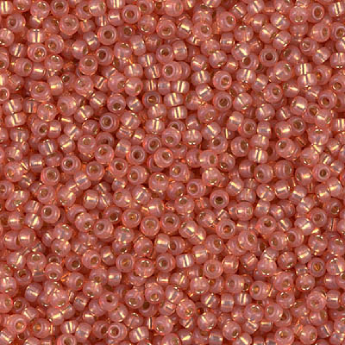 Miyuki 11/0 Seed Beads, 11-0553, Silver Lined Alabaster Salmon, 10g, 50g