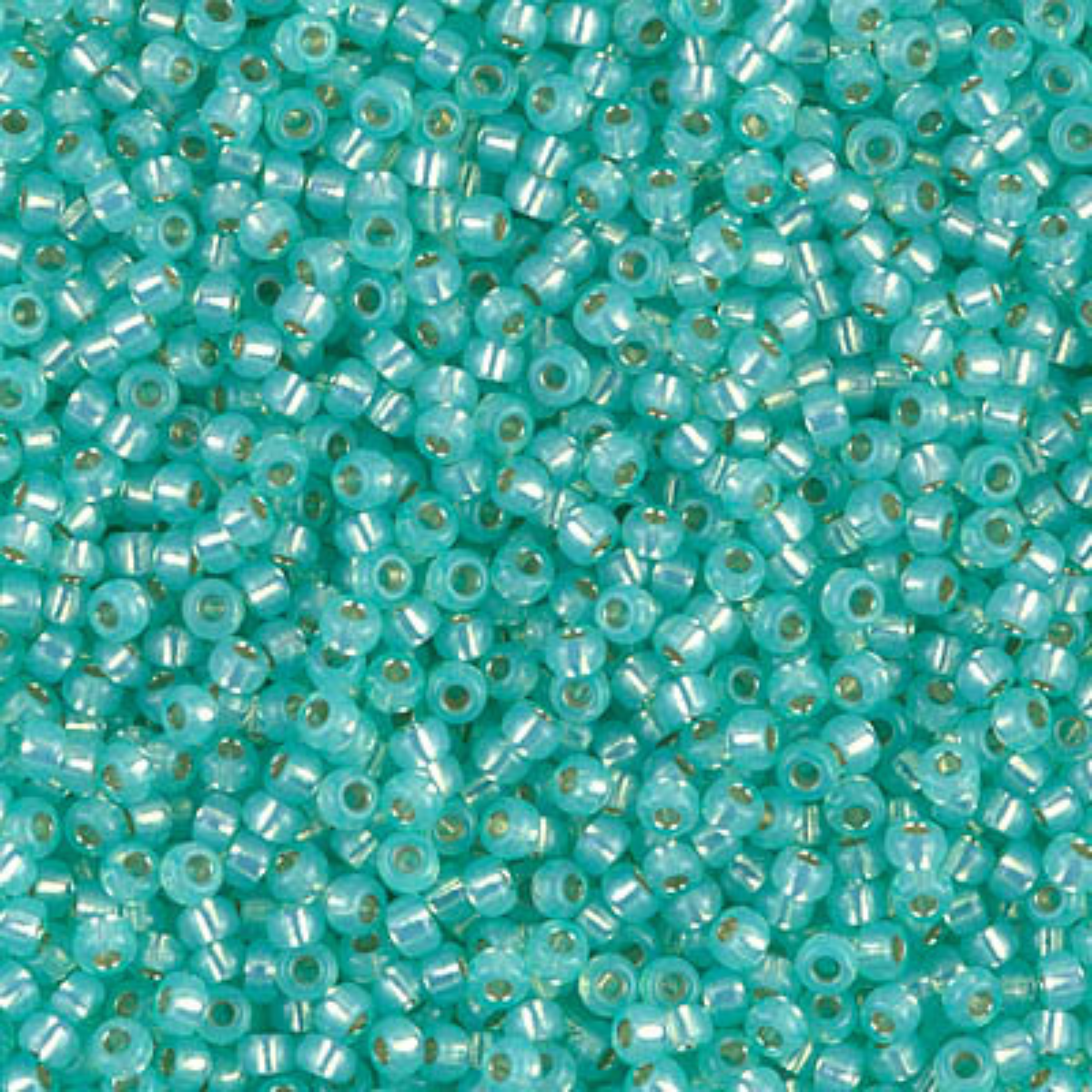 Miyuki 11/0 Seed Beads, 11-0571, Silver Lined Alabaster Mint Green, 10g, 50g