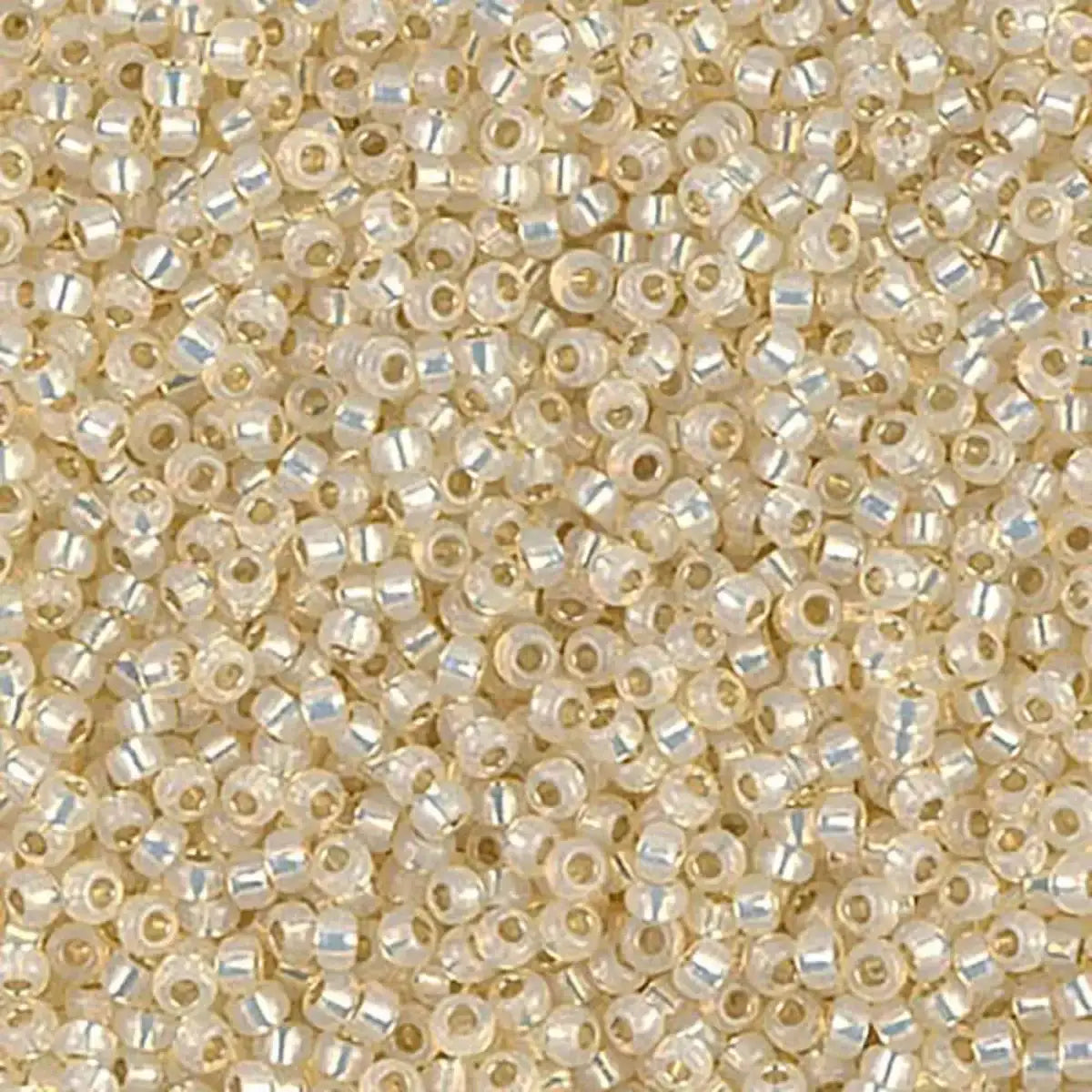 Miyuki 11/0 Seed Beads, 11-0577, Buttercream Silver Lined, 10g - The Argus Collection