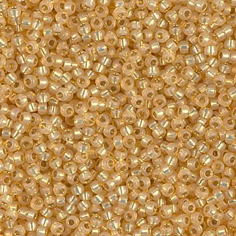 Miyuki 11/0 Seed Beads, 11-0578, Silver Lined Light Topaz, 10g - The Argus Collection