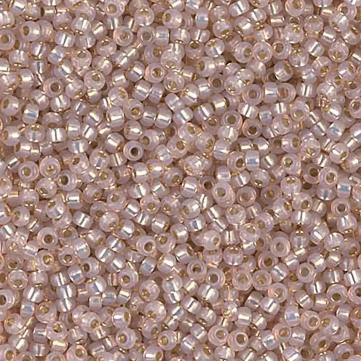 Miyuki 11/0 Seed Beads, 11-0579, Silver Lined Smoky Light Rose, 10g - The Argus Collection