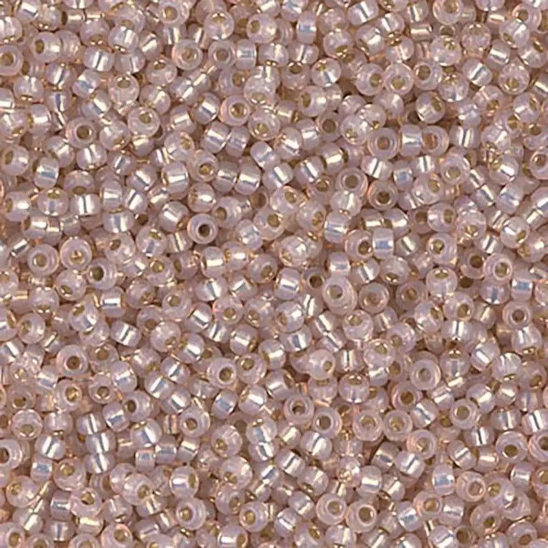 Miyuki 11/0 Seed Beads, 11-0579, Silver Lined Smoky Light Rose, 10g - The Argus Collection