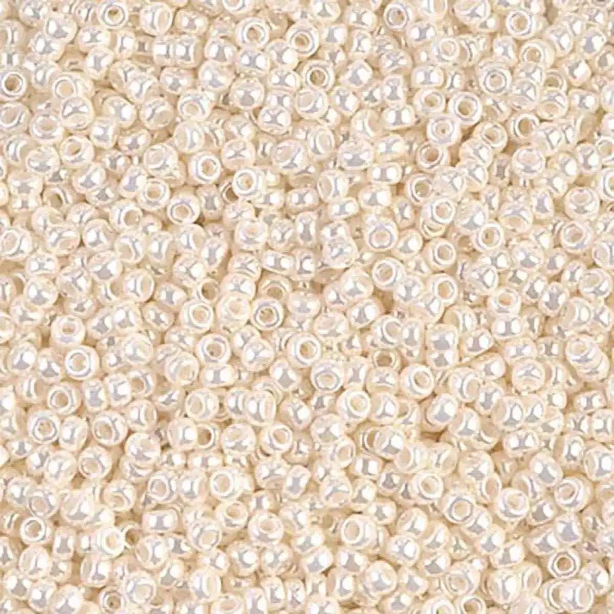 Miyuki 11/0 Seed Beads, 11-0592, Ivory Ceylon, 10g - The Argus Collection