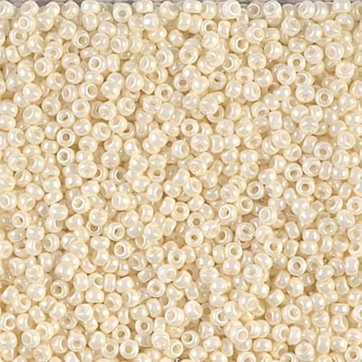 Miyuki 11/0 Seed Beads, 11-0594, Cream Ceylon, 10g - The Argus Collection