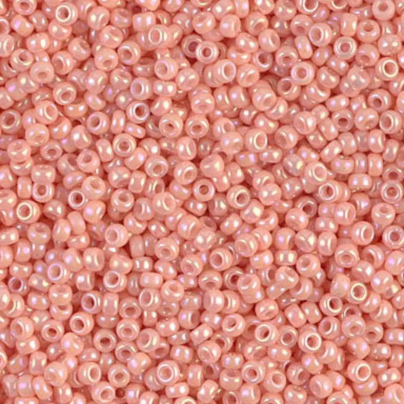 Miyuki 11/0 Seed Beads, 11-0596-1, Semi-Matte Opaque Salmon, 10g - Miyuki 11/0 Seed Beads, 11-0596-1, Semi-Matte Opaque Salmon, 10g - Default Title , The Argus Collection