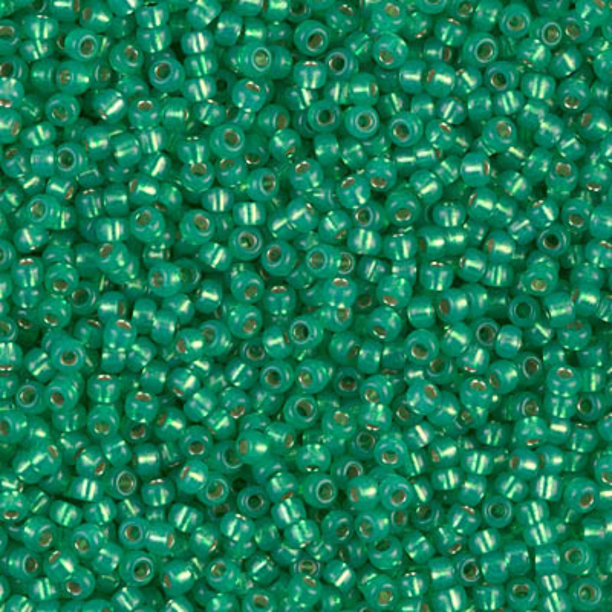 Miyuki 11/0 Seed Beads, 11-0646, Silver Lined Alabaster Green, 10g, 50g