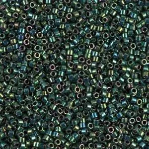 11/0 Delica Beads, DB0027in Teal Iris Metallic Color - The Argus Collection