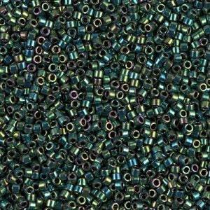 11/0 Delica Beads, DB0027in Teal Iris Metallic Color - The Argus Collection