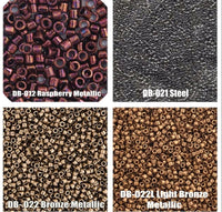 11/0 Delica Beads, DB0012, DB0021, DB0022, DB0022L - The Argus Collection