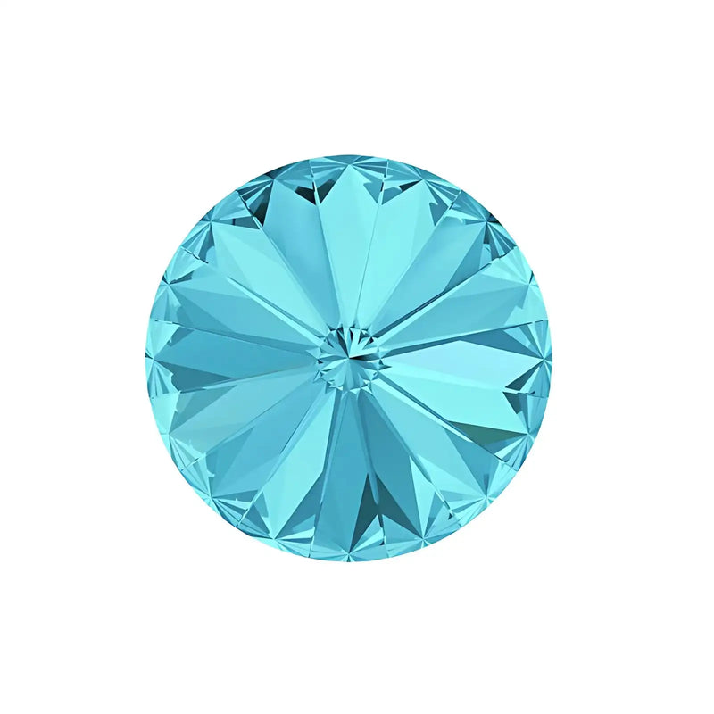 Brilliance Crystal Rivolis, 1122, 12mm, Aqua - The Argus Collection