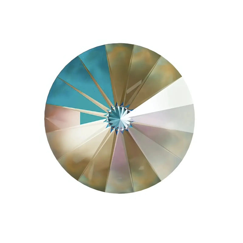 Brilliance Crystal Rivolis, 1122, 12mm, Army Green Delite - The Argus Collection