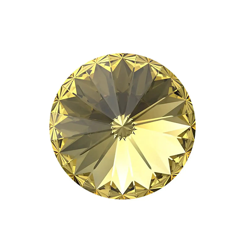 Brilliance Crystal Rivolis, 1122, 12mm, Dark Jonquil - The Argus Collection