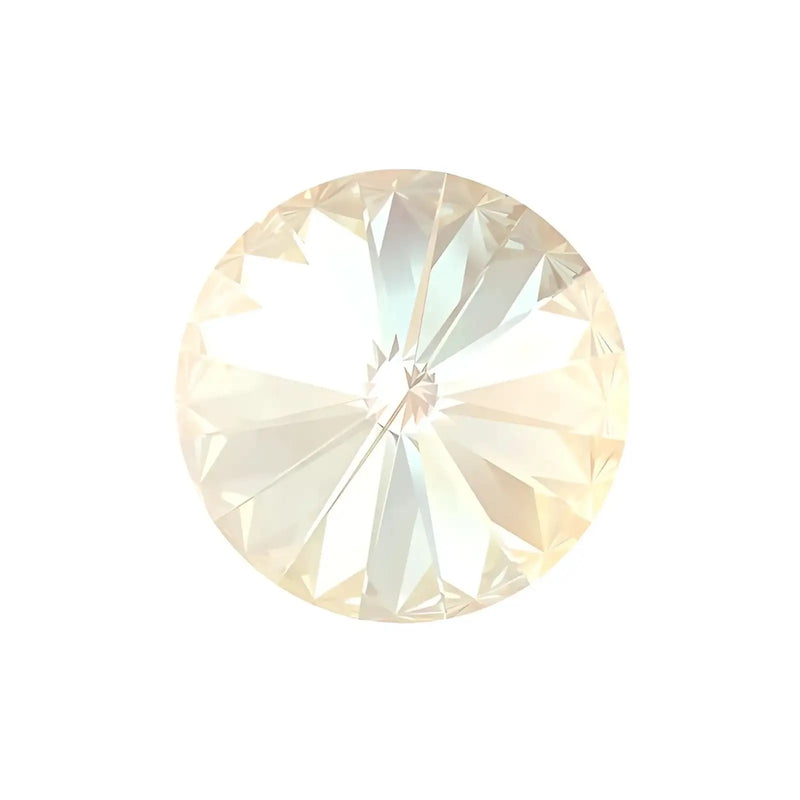 Brilliance Crystal Rivolis, 1122, 12mm, Ivory Cream Delite - The Argus Collection