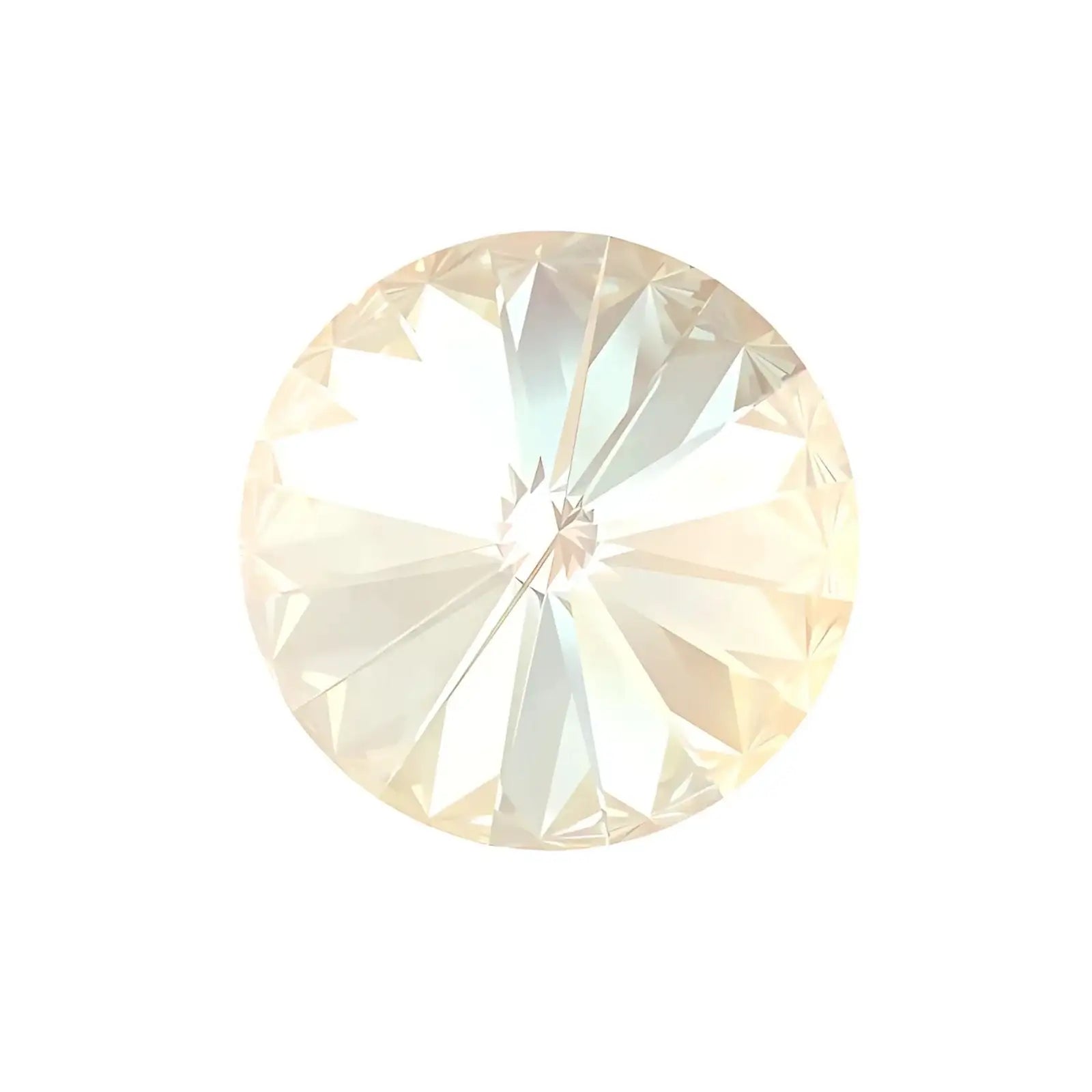 Brilliance Crystal Rivolis, 1122, 14mm, Ivory Cream Delite - The Argus Collection