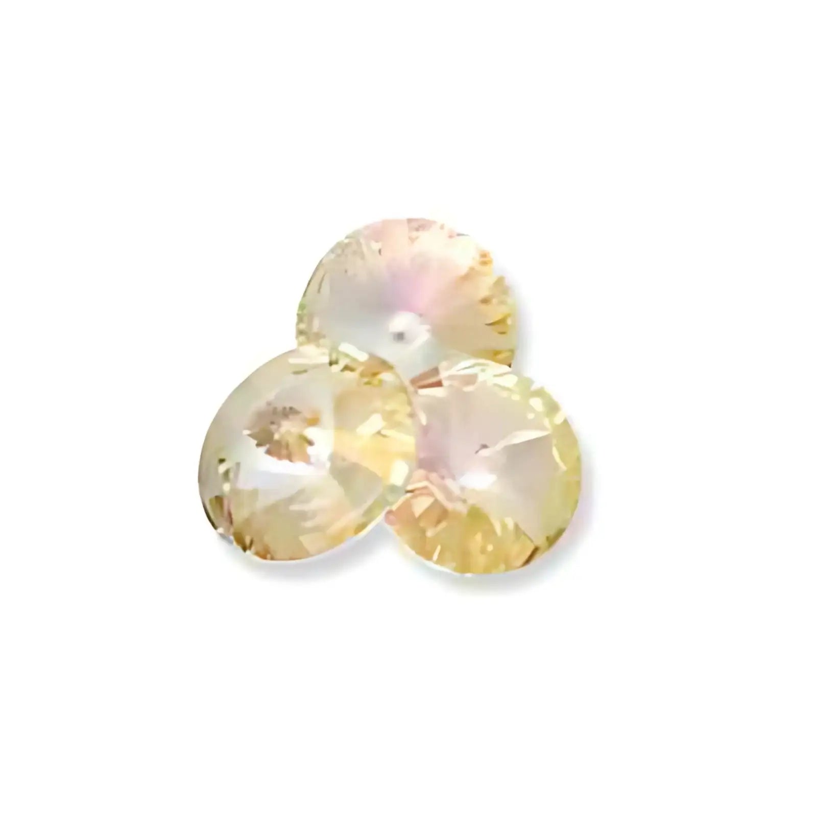 Brilliance Crystal Rivolis, 1122, 12mm, Lemon on Crystal - The Argus Collection