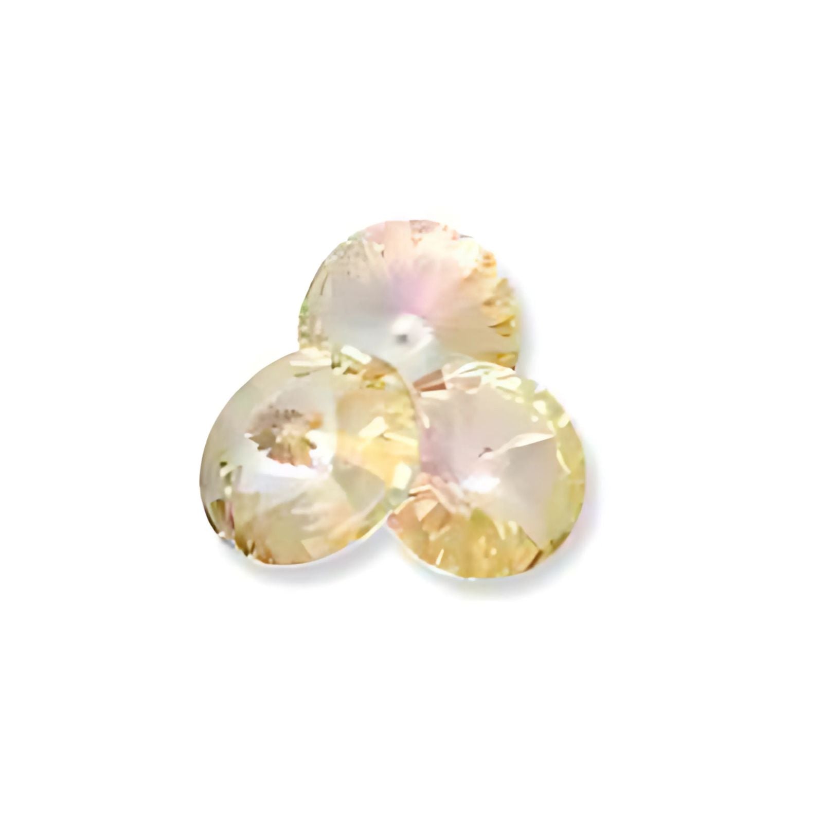 Brilliance Crystal Rivolis, 1122, 14mm, Crystal Lemon Coated - The Argus Collection
