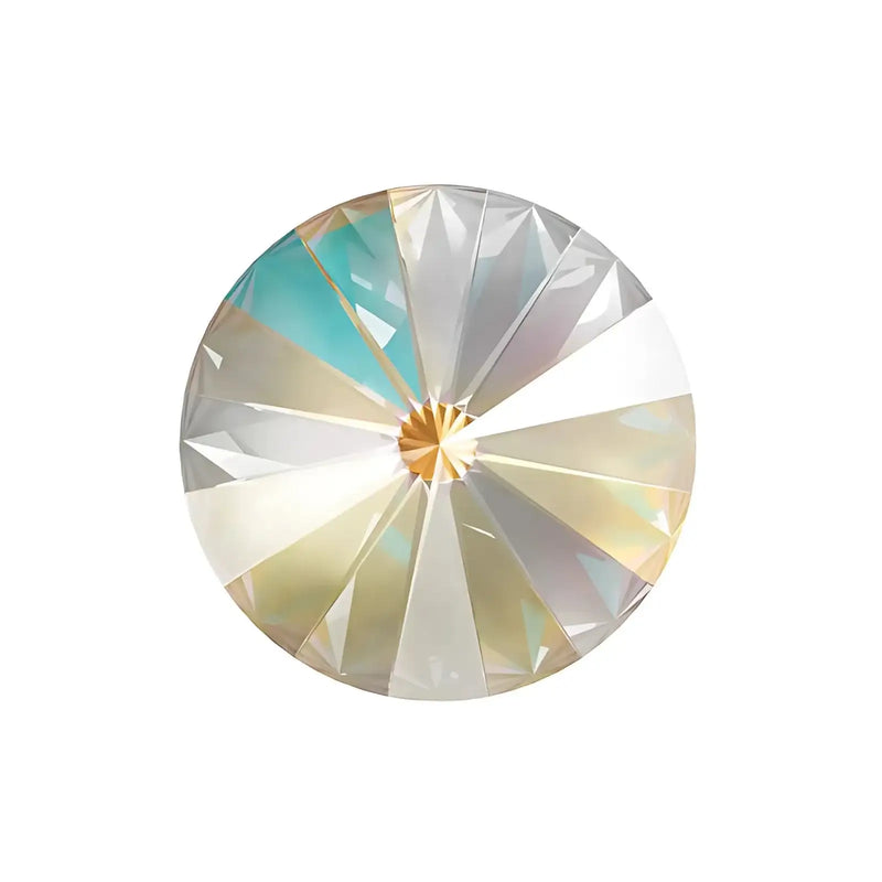 Brilliance Crystal Rivolis, 1122, 12mm, Light Gray Delite - The Argus Collection