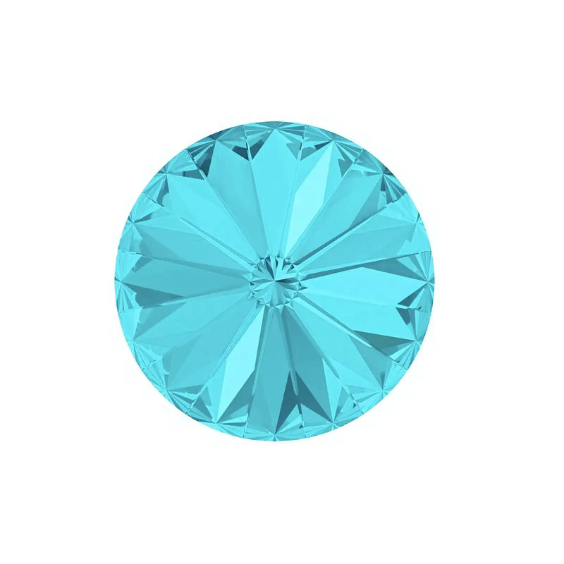 Brilliance Crystal Rivolis, 1122, 12mm, Light Turquoise - The Argus Collection