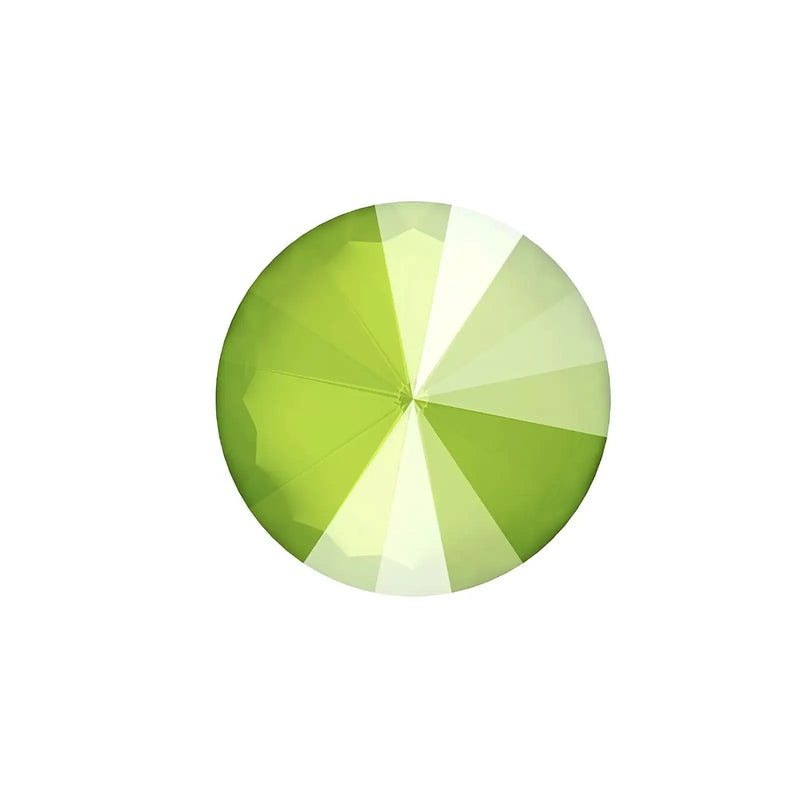 Brilliance Crystal Rivolis 1122, 12mm, Lime - The Argus Collection