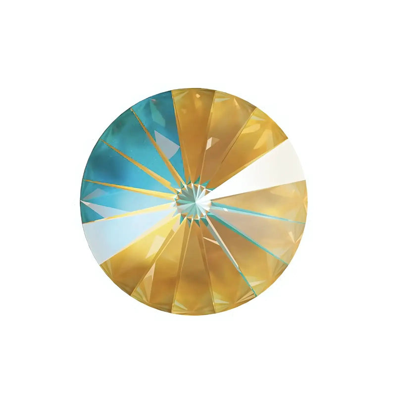 Brilliance Crystal Rivolis, 1122, 12mm, Ochre Delite - The Argus Collection