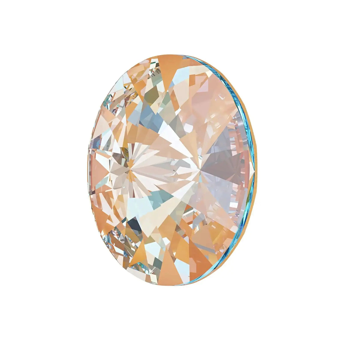 Brilliance Crystal Rivolis, 1122, 12mm, Peach Delite - The Argus Collection