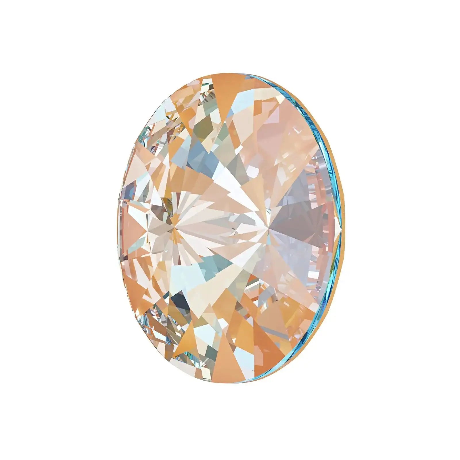 Brilliance Crystal Rivolis, 1122, 12mm, Peach Delite - The Argus Collection