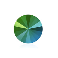 Brilliance Rivolis, 1122, 14mm, Scarabaeus Green - The Argus Collection