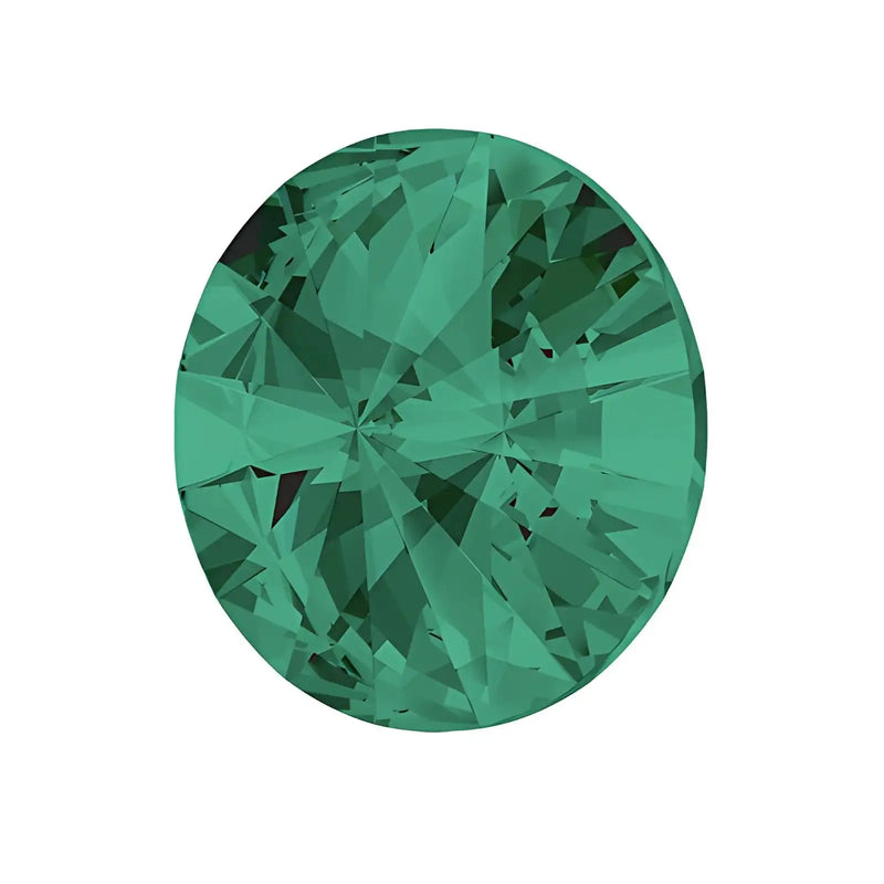 Brilliance Crystal Rivolis, 1122, 12mm, Emerald - The Argus Collection