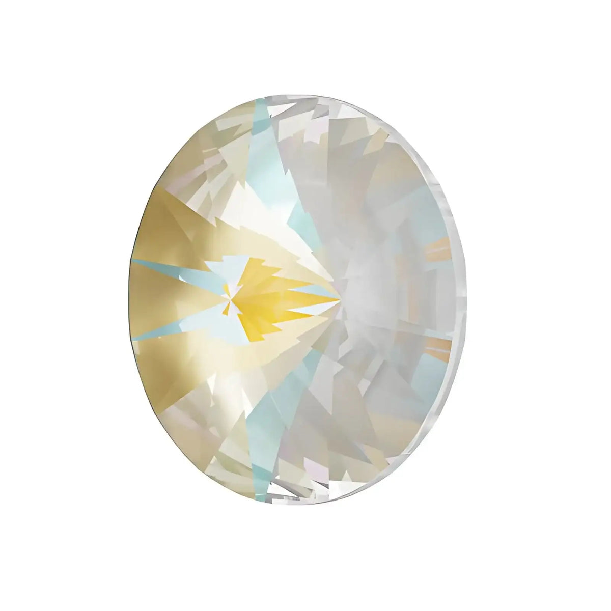 Brilliance Crystal Rivolis, 1122, 12mm, Light Gray Delite - The Argus Collection