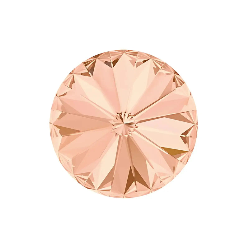 Brilliance Crystal Rivolis, 1122, 12mm, Light Peach - The Argus Collection