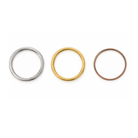 12mm circle connectors in Stainless Steel, Tarnish Resistant Gold and Red Copper finishes.