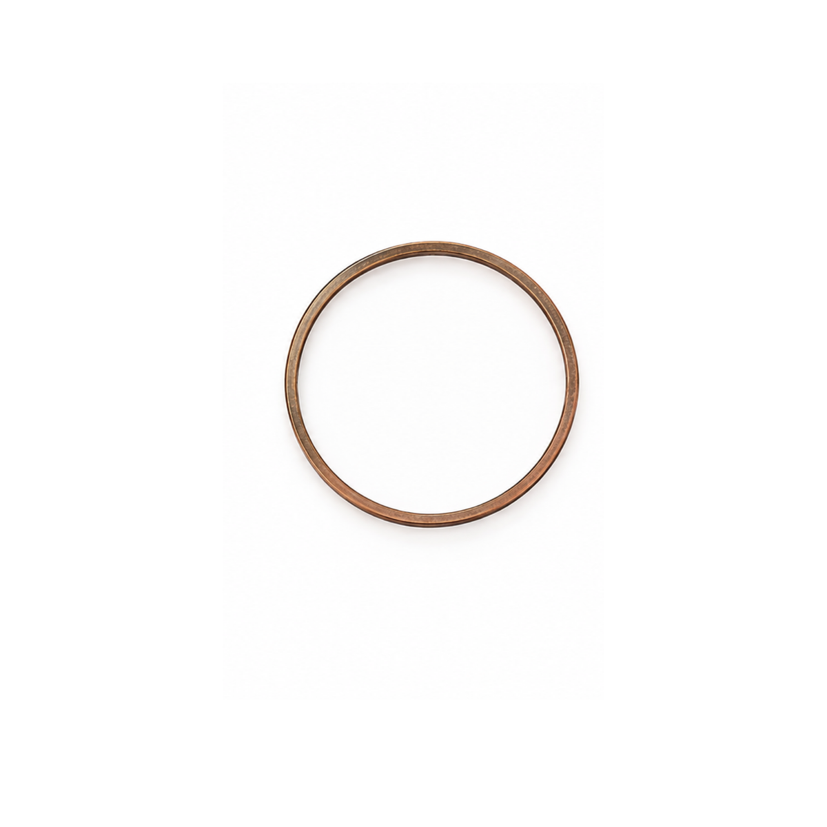 12mm Red Copper circle connector for earrings, beadwork and jewelry making.