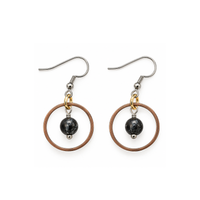 12mm circle connectors used in a pair of handmade beaded drop earrings.