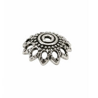 12mmLaceyBeadCapAntiqueSilver_1 - The Argus Collection