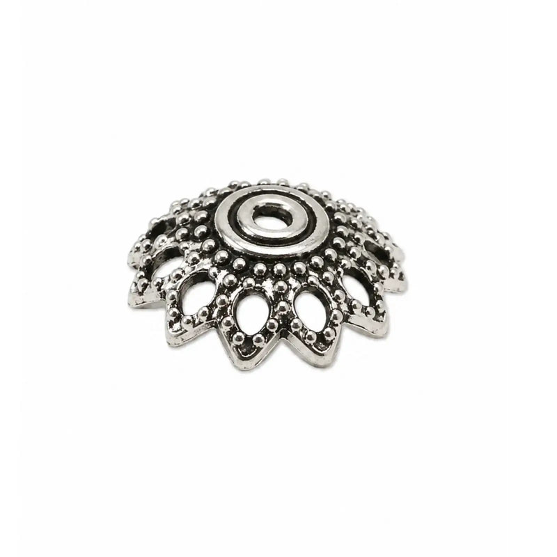 12mmLaceyBeadCapAntiqueSilver_1 - The Argus Collection