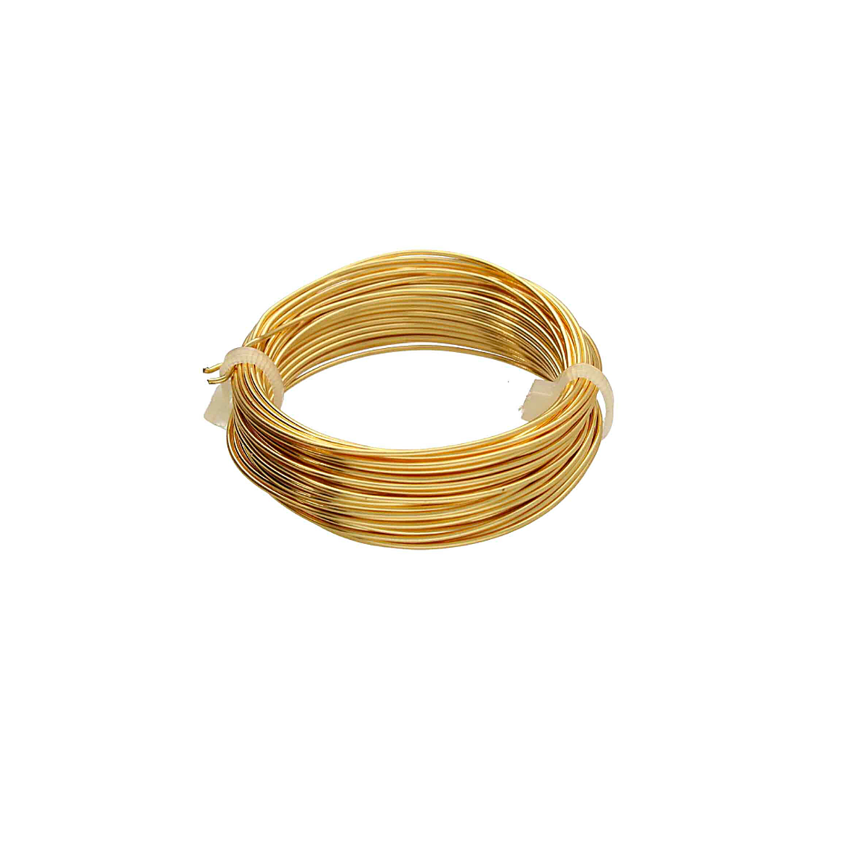 Gold colour 16 Gauge German-Style Round Wire coil, medium temper jewelry-making wire