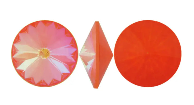 Brilliance Crystal Rivolis, 1122, 14mm, Ultra Orange AB - The Argus Collection